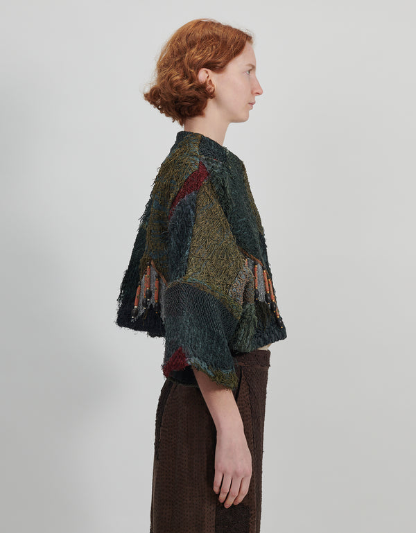 By Walid 19th Century Silk Fringe Bella Jacket