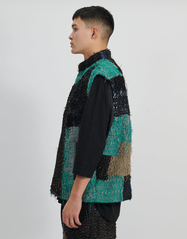 By Walid 19th Century Silk Fringe Froth Gilet