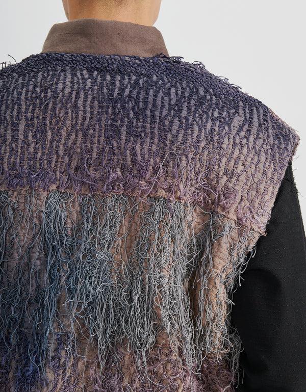 By Walid 19th Century Silk Fringe Froth Gilet