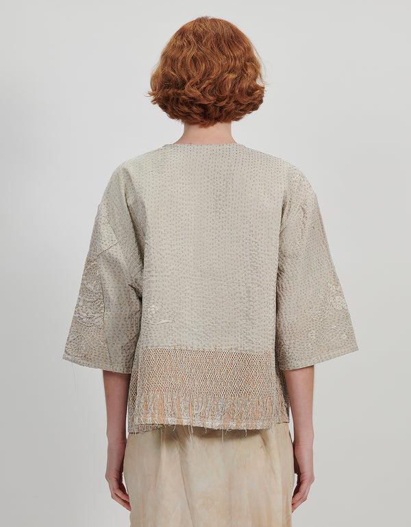 By Walid 19th Century Silk Remi Top