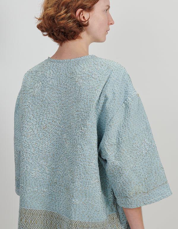 By Walid 19th Century Silk Remi Top
