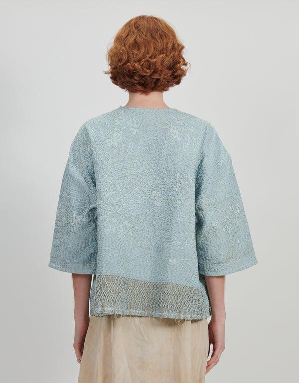 By Walid 19th Century Silk Remi Top