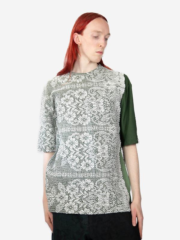 by walid Antique Lace & Jersey Tibi Top