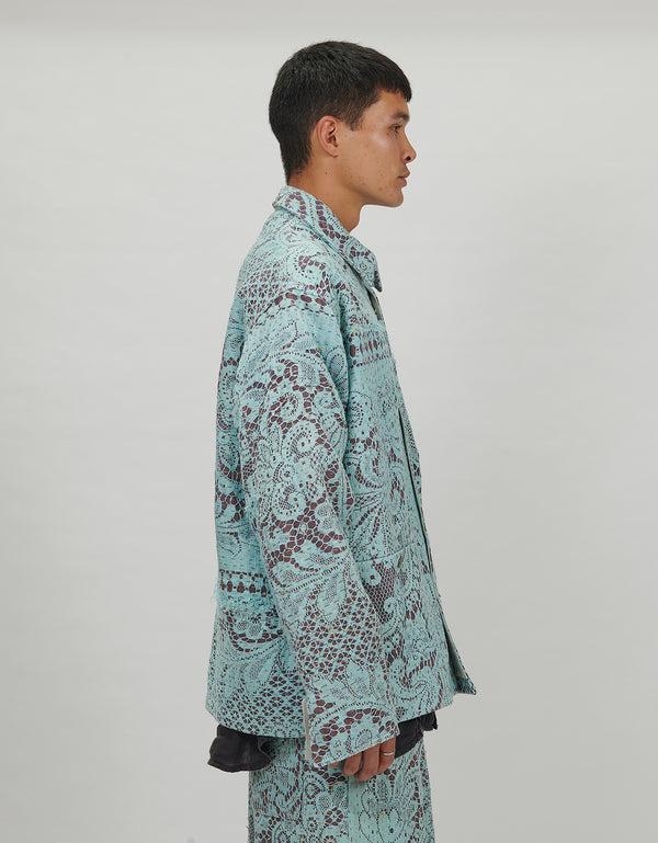 By Walid Antique Lace Rain Jacket