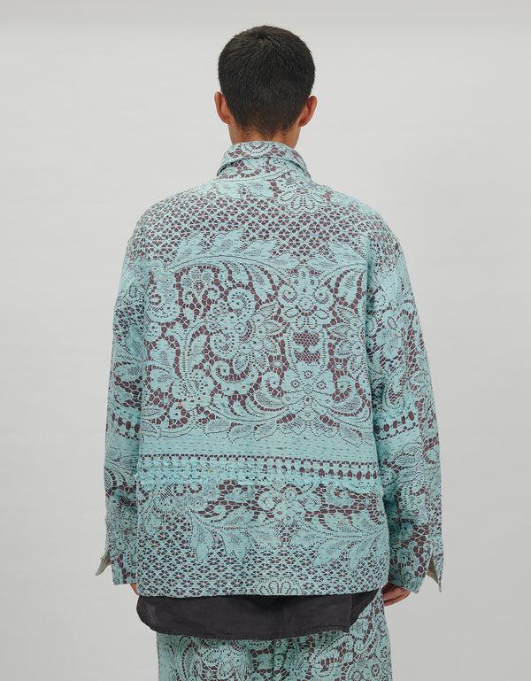 By Walid Antique Lace Rain Jacket