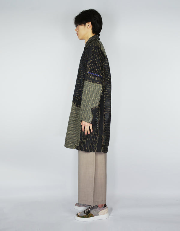 By Walid Fine Woollen Offcuts Duster Coat