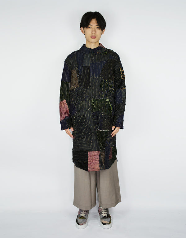 By Walid Fine Woollen Offcuts Duster Coat
