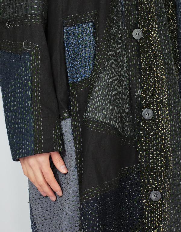 By Walid Fine Woollen & Silk Offcuts Duster Coat