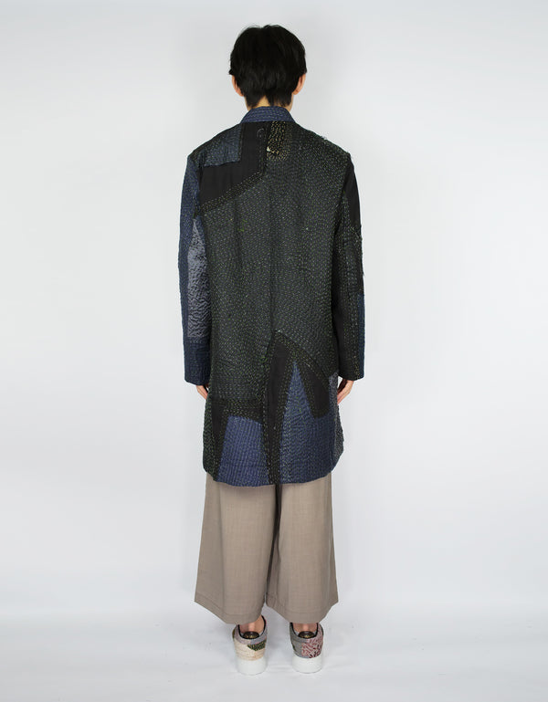 By Walid Fine Woollen & Silk Offcuts Duster Coat