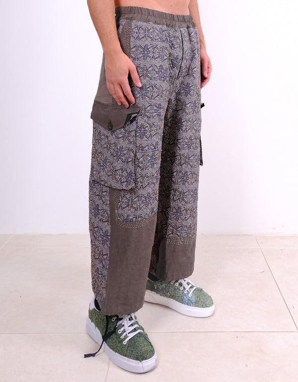 By Walid Vintage Kimono Combat Trousers