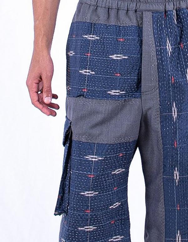 By Walid Vintage Kimono Cropped Combat Trousers