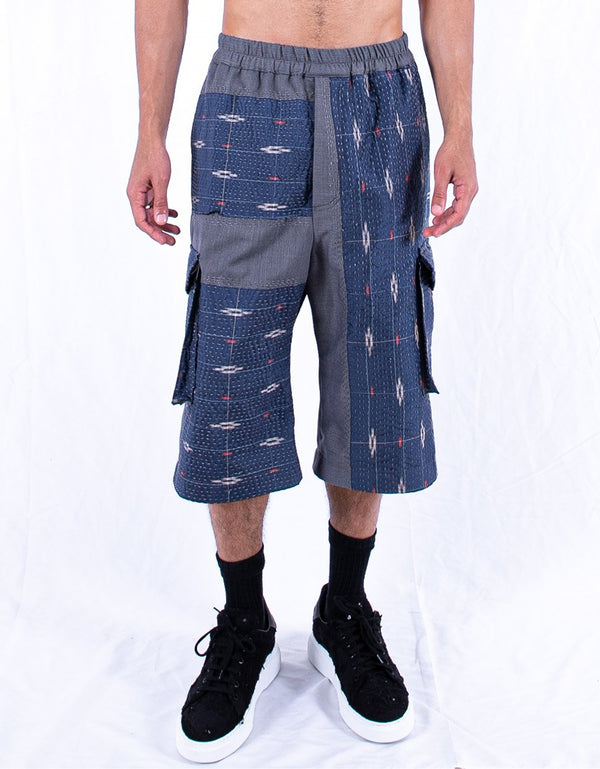 by walid Vintage Kimono Cropped Combat Trousers