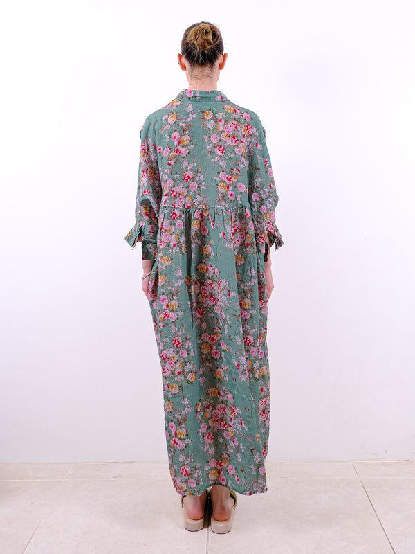 By Walid Vintage Linen Bibi Dress