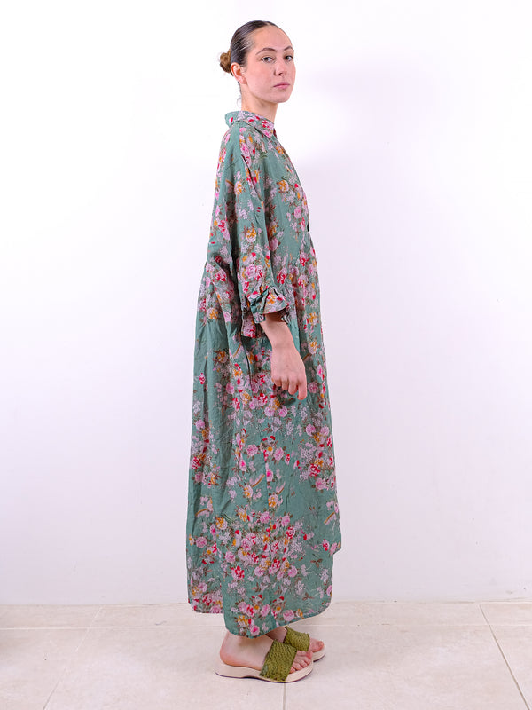 By Walid Vintage Linen Bibi Dress