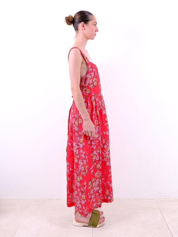 By Walid Vintage Linen Charmaine Dress