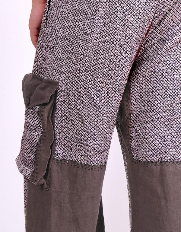 By Walid Vintage Linen Combat Trousers