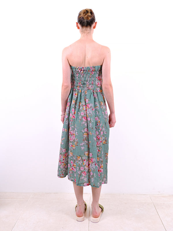 By Walid Vintage Linen Lily Skirt Dress