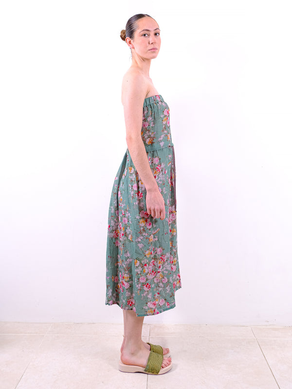 By Walid Vintage Linen Lily Skirt Dress