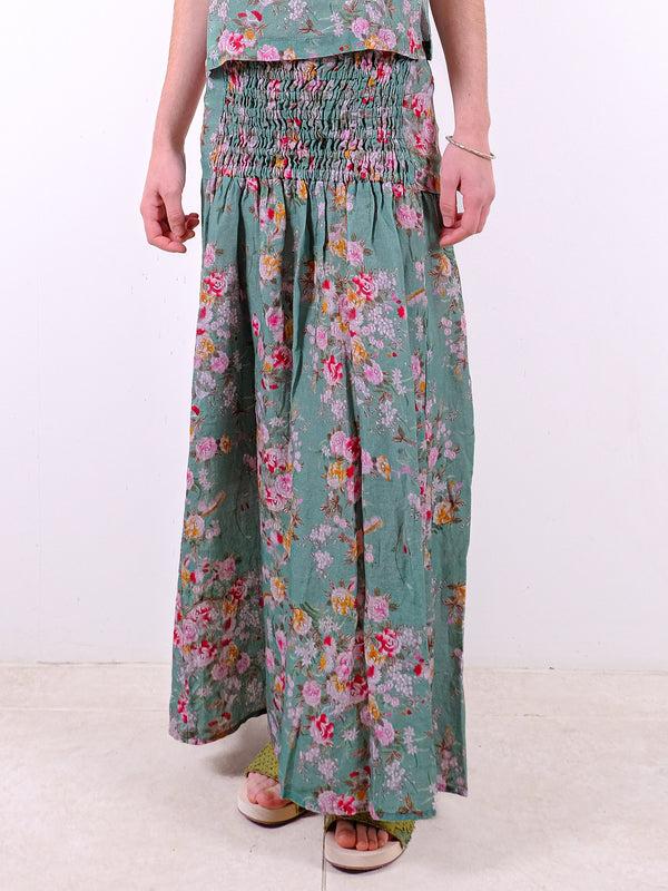 By Walid Vintage Linen Lily Skirt Dress