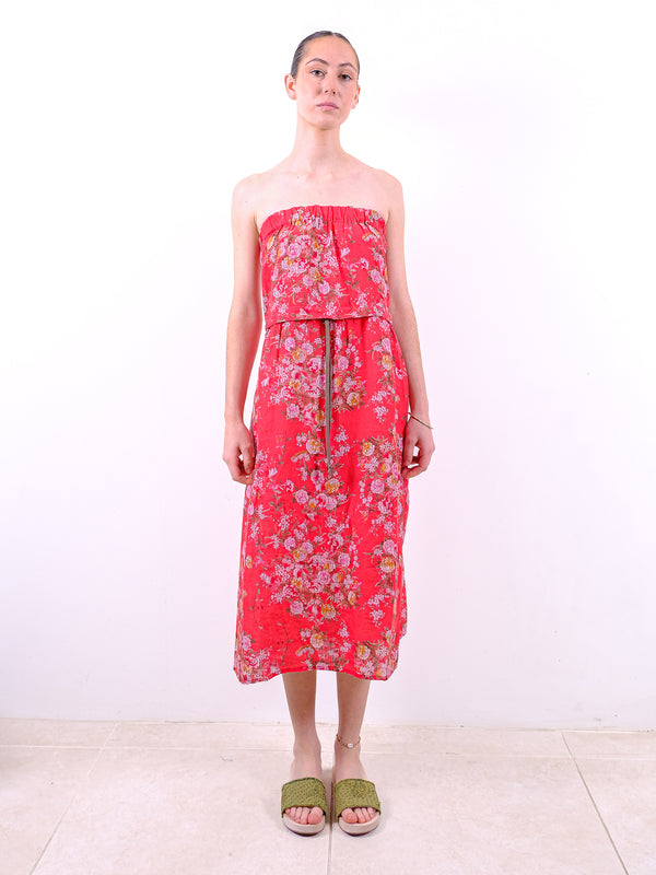 by walid Vintage Linen Lily Skirt Dress