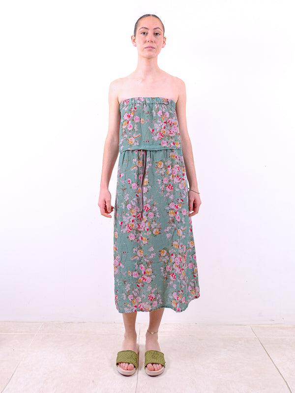by walid Vintage Linen Lily Skirt Dress