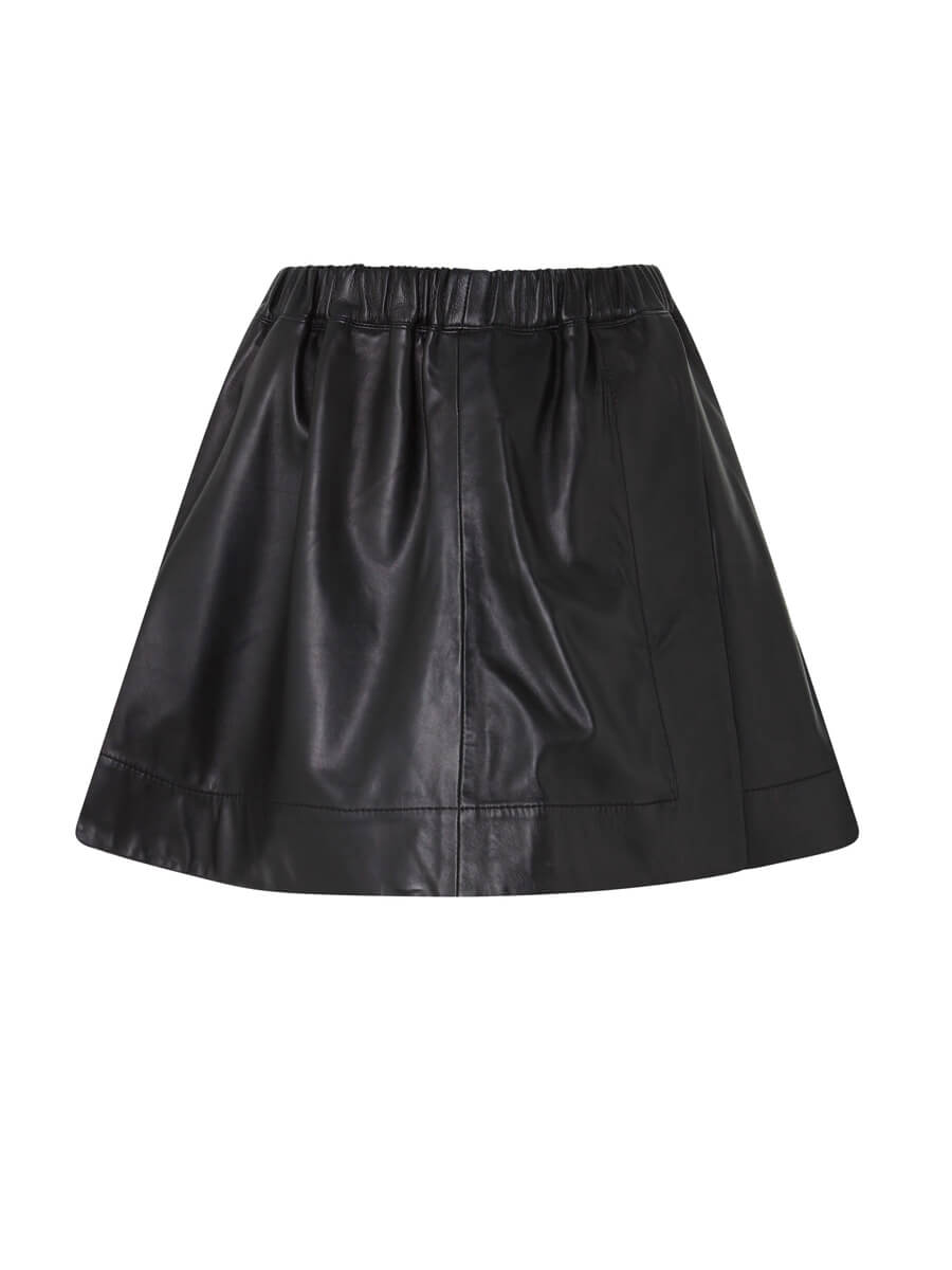 c & m camilla and marc Alba A-Line Leather Mini Skirt
