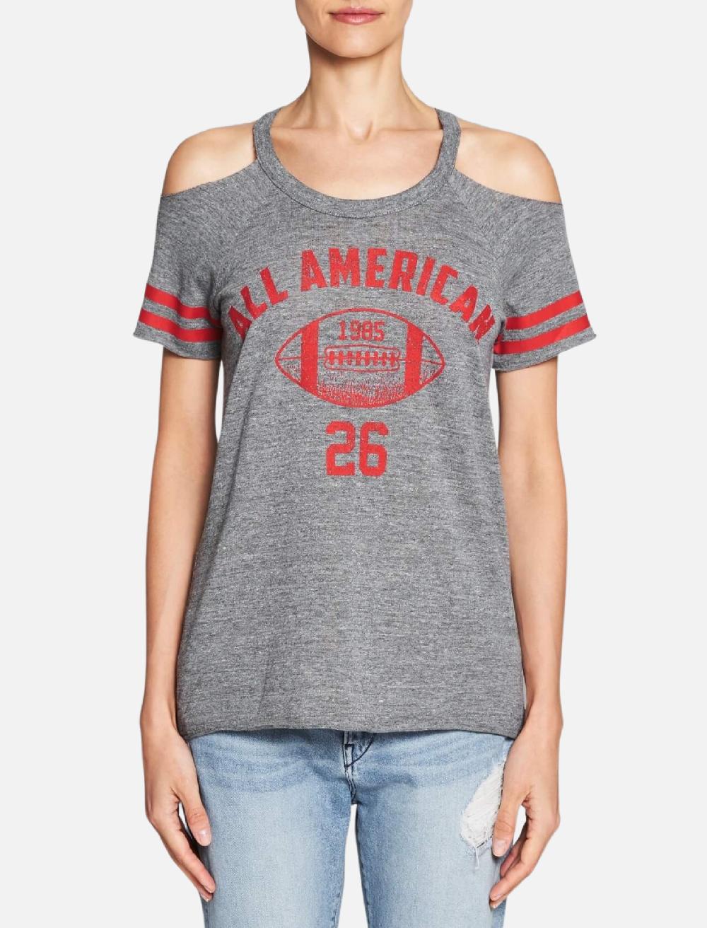 C & M Camilla And Marc All American Cold Shoulder Raglan Tee