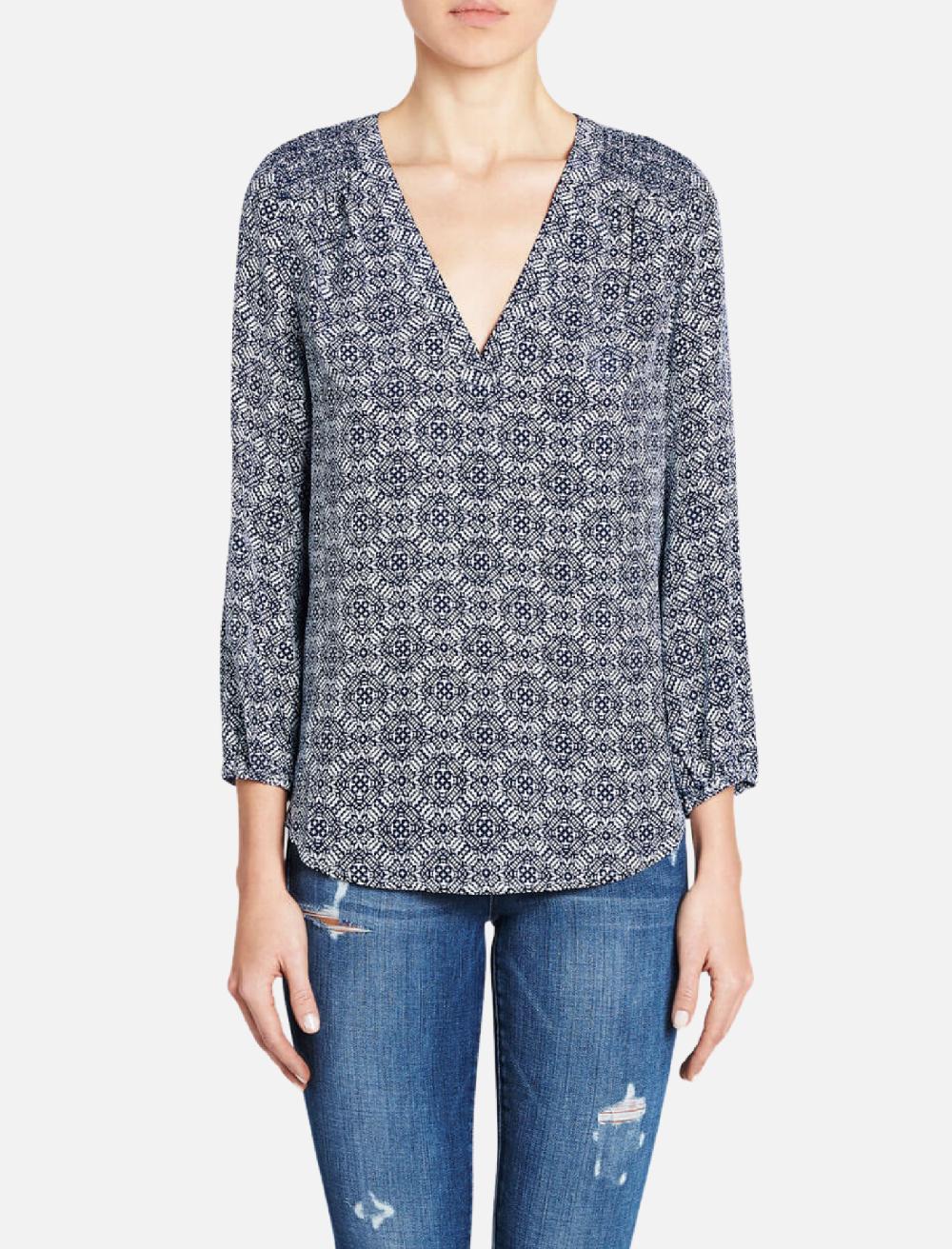 C & M Camilla And Marc Axel Printed 3/4 Sleeve Blouse
