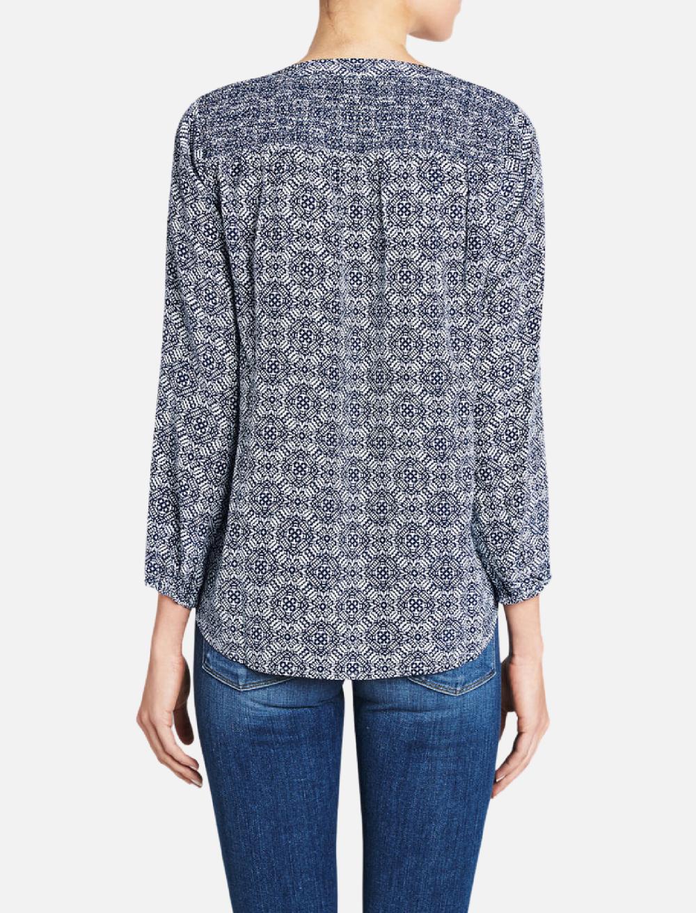 C & M Camilla And Marc Axel Printed 3/4 Sleeve Blouse