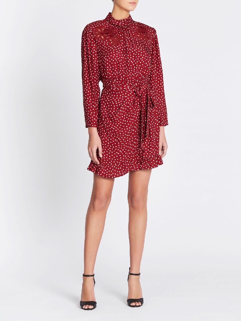 C & M Camilla And Marc Blurry Heart Silk Embroidered Dress