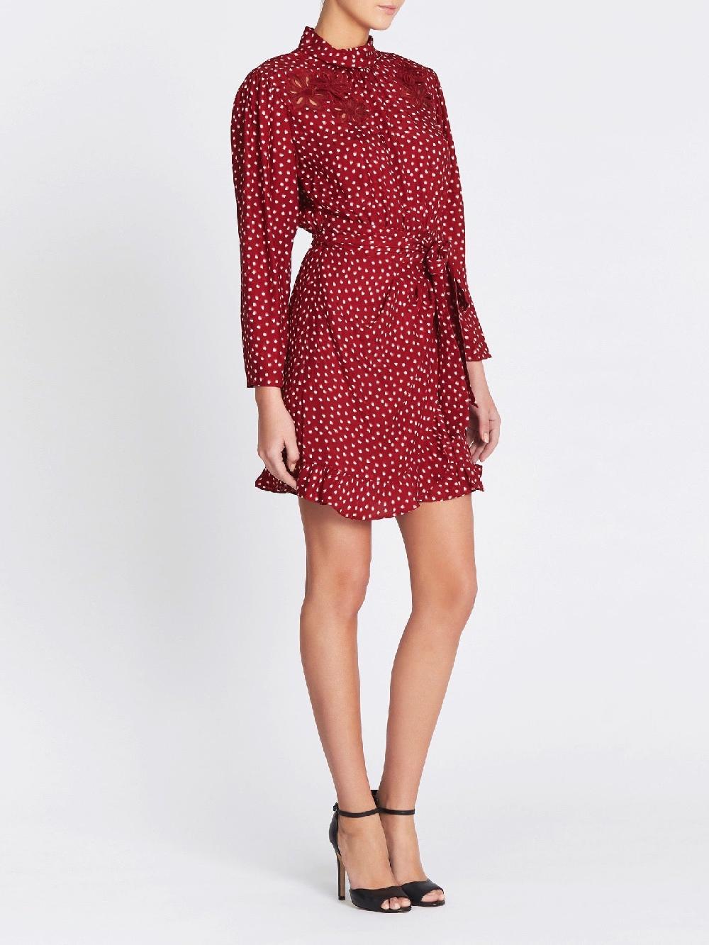 C & M Camilla And Marc Blurry Heart Silk Embroidered Dress