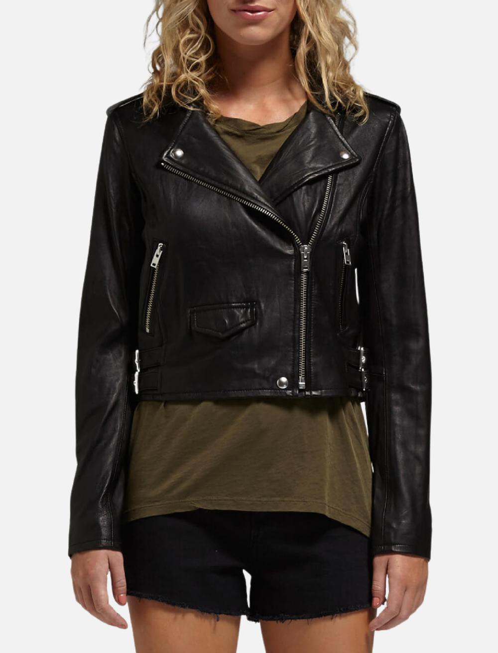 C & M Camilla And Marc Ashville Leather Moto Jacket
