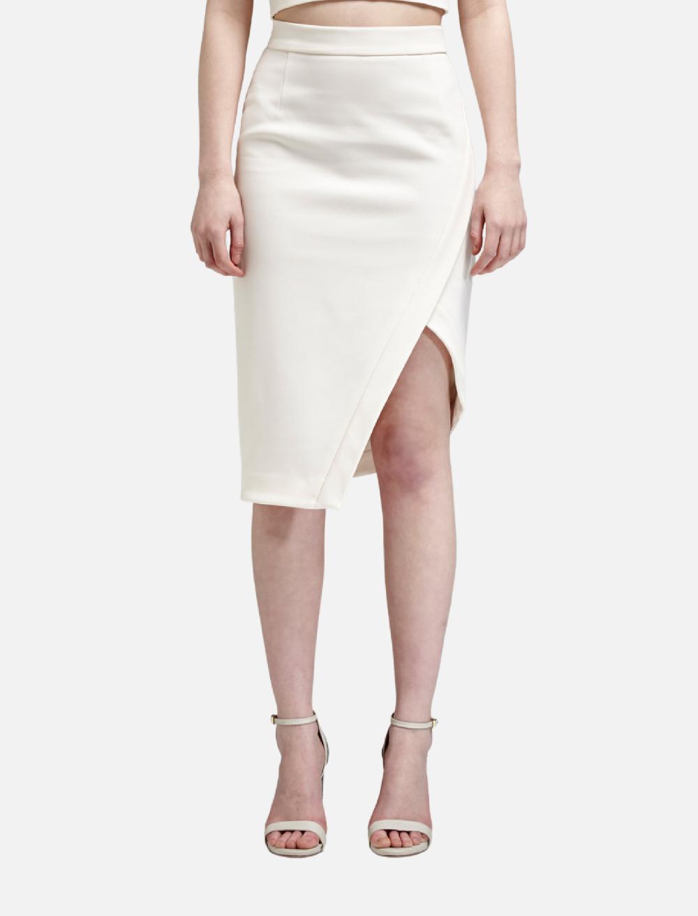 C & M Camilla And Marc Bonded Silk Wrap Split Skirt