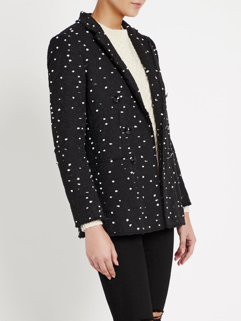 C & M Camilla And Marc Boucle Dot Tweed Blazer