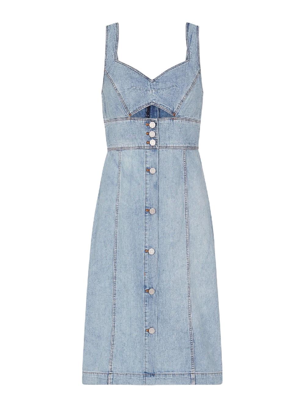 c & m camilla and marc Drapey Denim Cut-Out Dress
