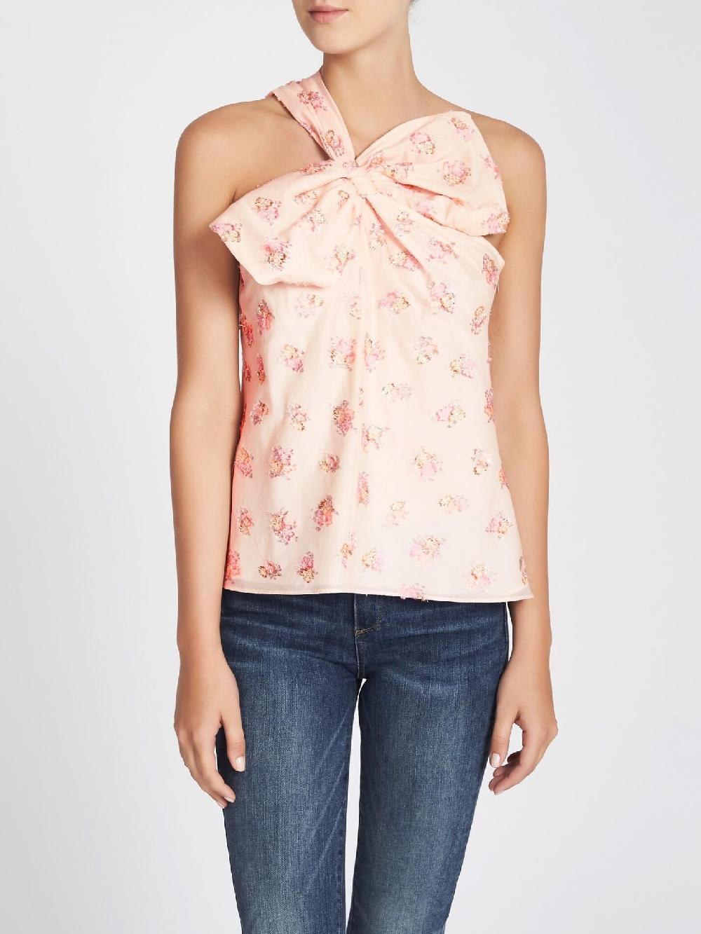 C & M Camilla And Marc Floral Jacquard Bow Top