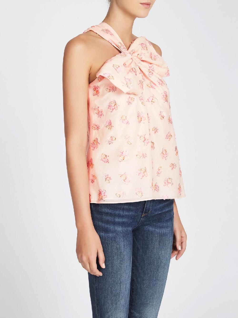 C & M Camilla And Marc Floral Jacquard Bow Top