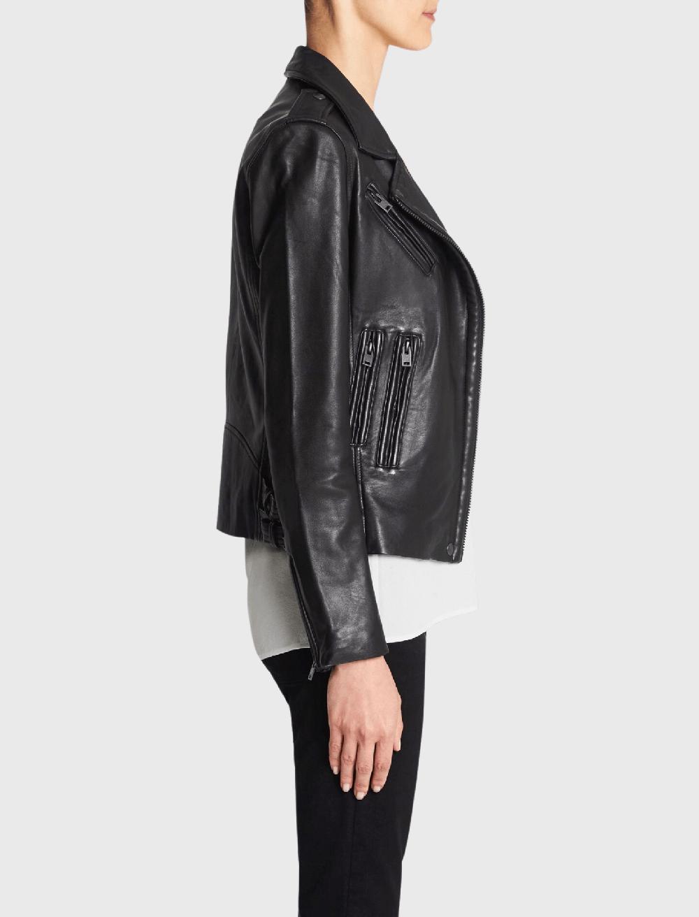 C & M Camilla And Marc Han Leather Biker Jacket