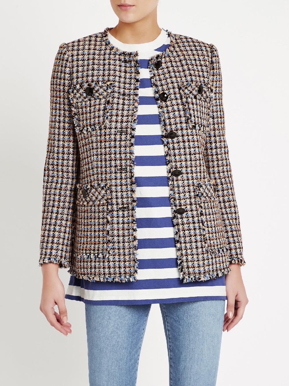 C & M Camilla And Marc Houndstooth Tweed Jacket
