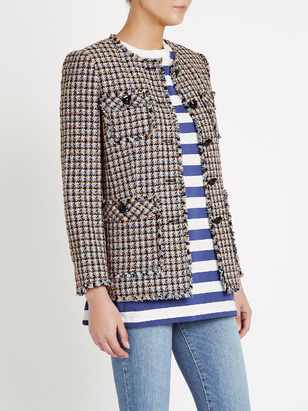 C & M Camilla And Marc Houndstooth Tweed Jacket