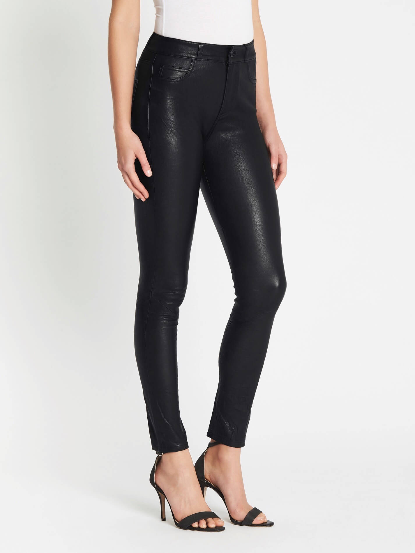 C & M Camilla And Marc Hoxton Stretch Leather Pant