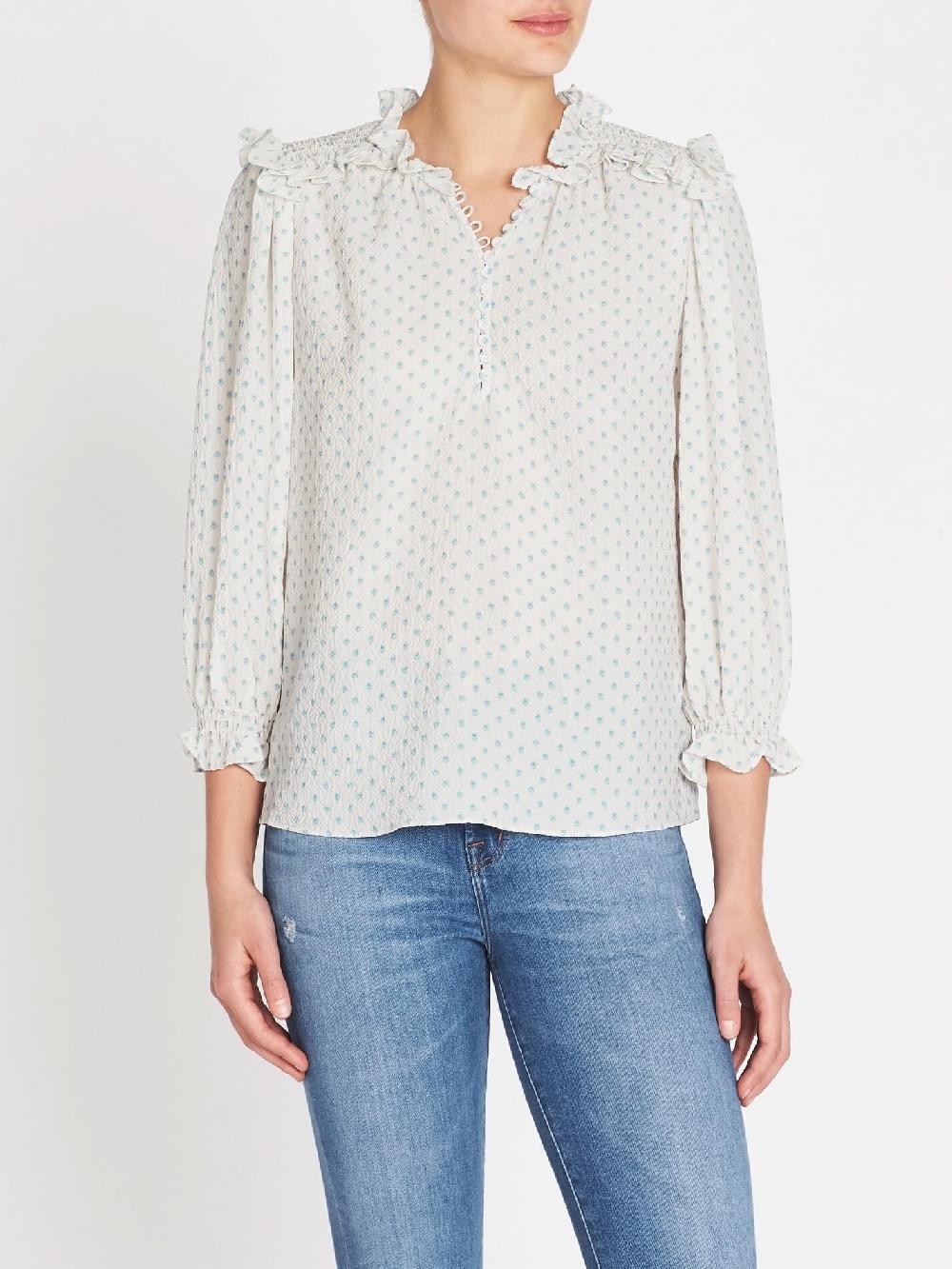 C & M Camilla And Marc Ikat Dot Print Top