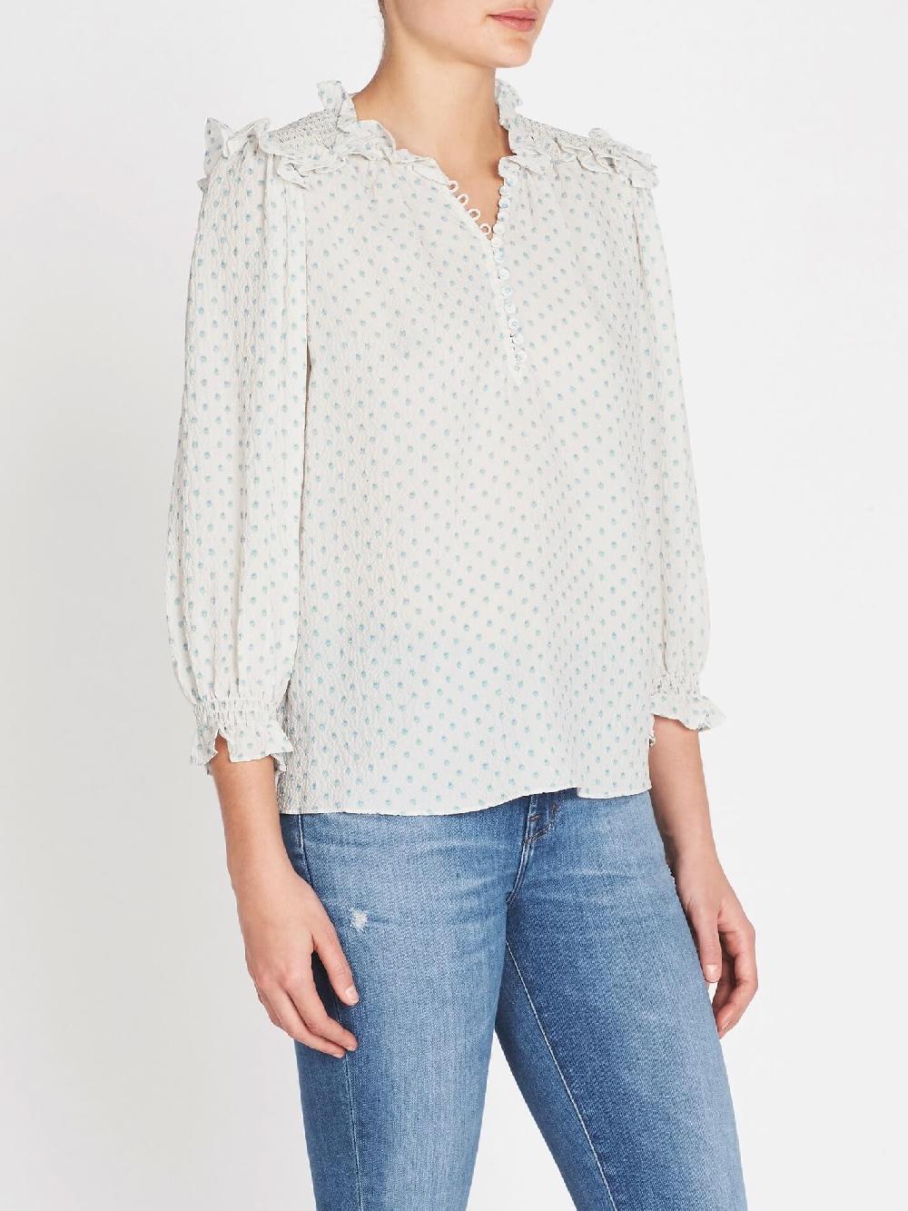 C & M Camilla And Marc Ikat Dot Print Top