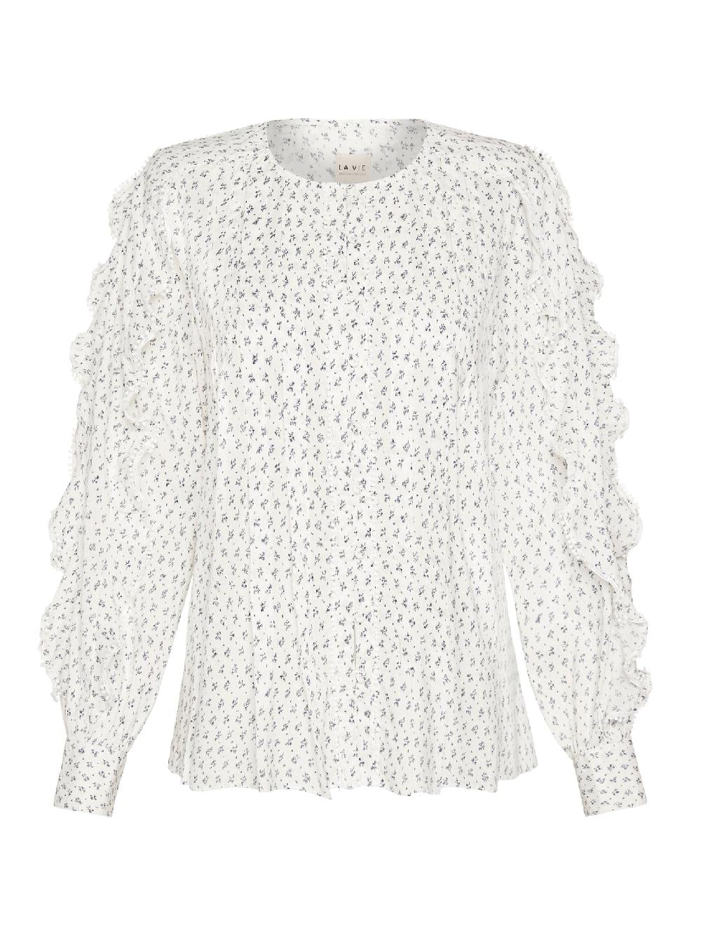 c & m camilla and marc Ikat Leaf Ruffle Blouse