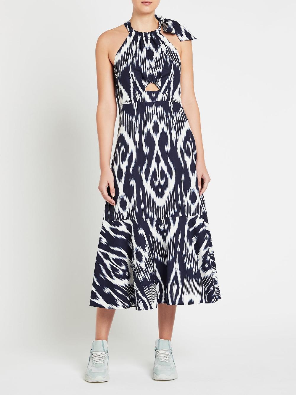C & M Camilla And Marc Ikat Linen Dress