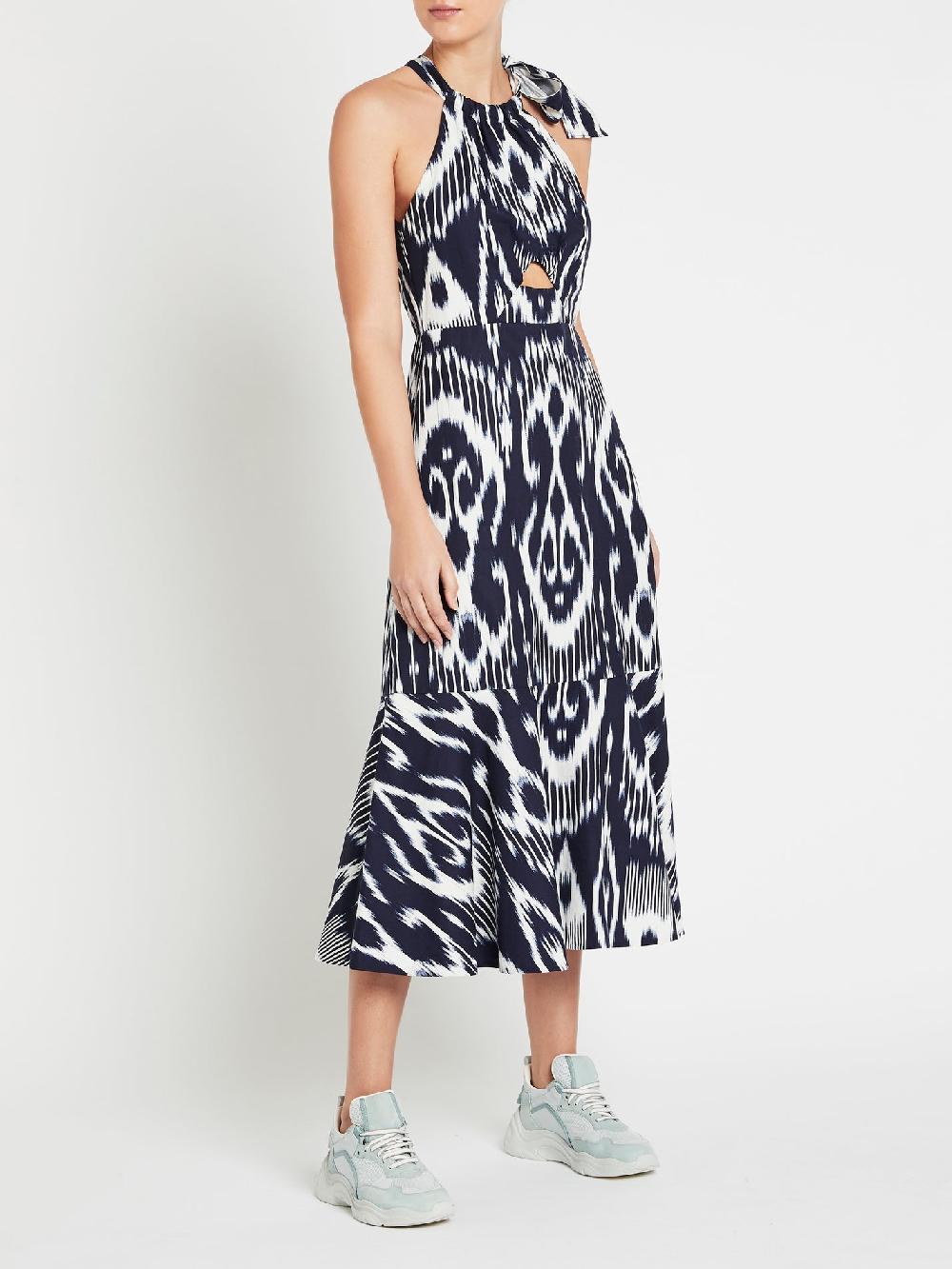 C & M Camilla And Marc Ikat Linen Dress