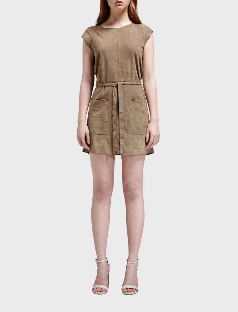 C & M Camilla And Marc Maroone Suede Dress