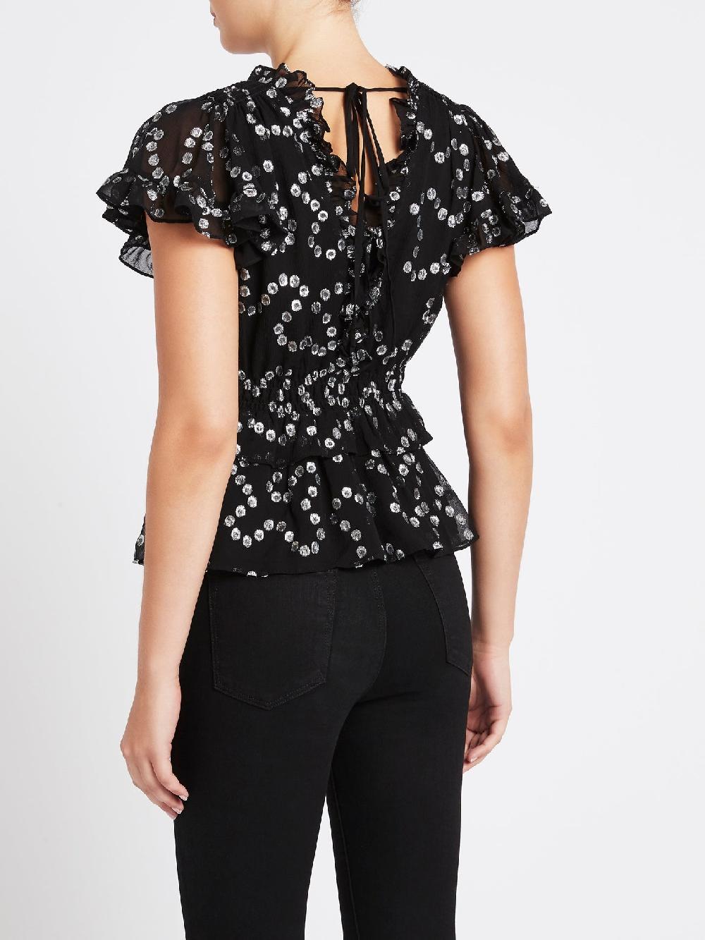 C & M Camilla And Marc Nuage Metallic Chiffon Top