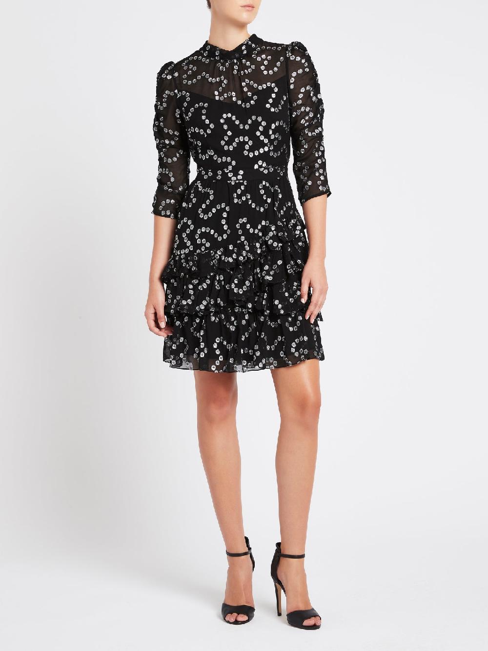 C & M Camilla And Marc Nuage Metallic Chifon Dress