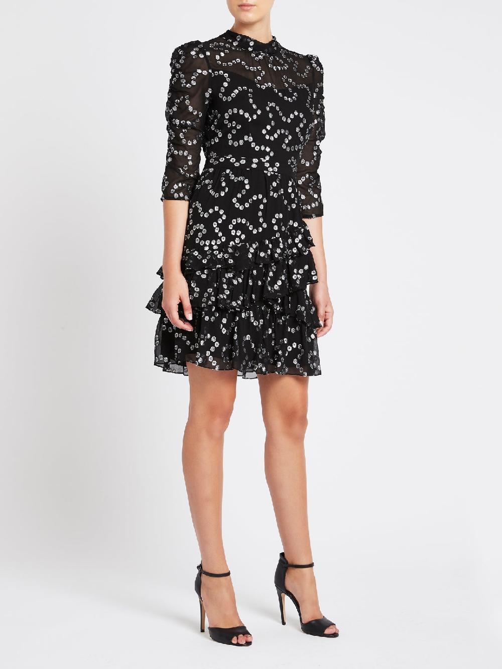 C & M Camilla And Marc Nuage Metallic Chifon Dress